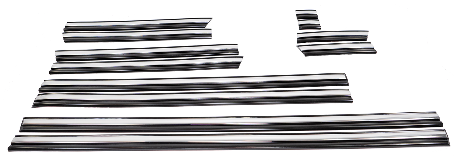 Complete Performance Chrome Body Molding Set - Black - 1992-1997 F-Series & Bronco