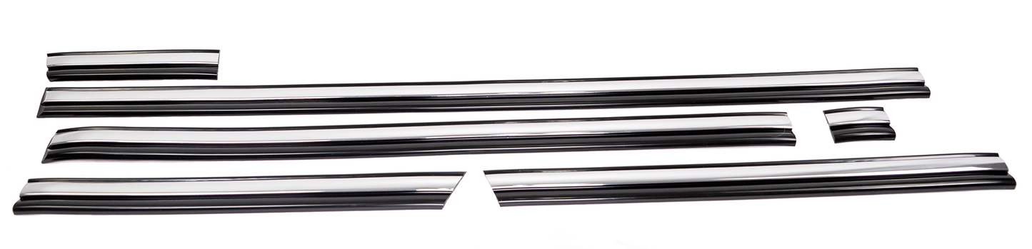 Complete Performance Chrome Body Molding Set - Black - 1992-1997 F-Series & Bronco