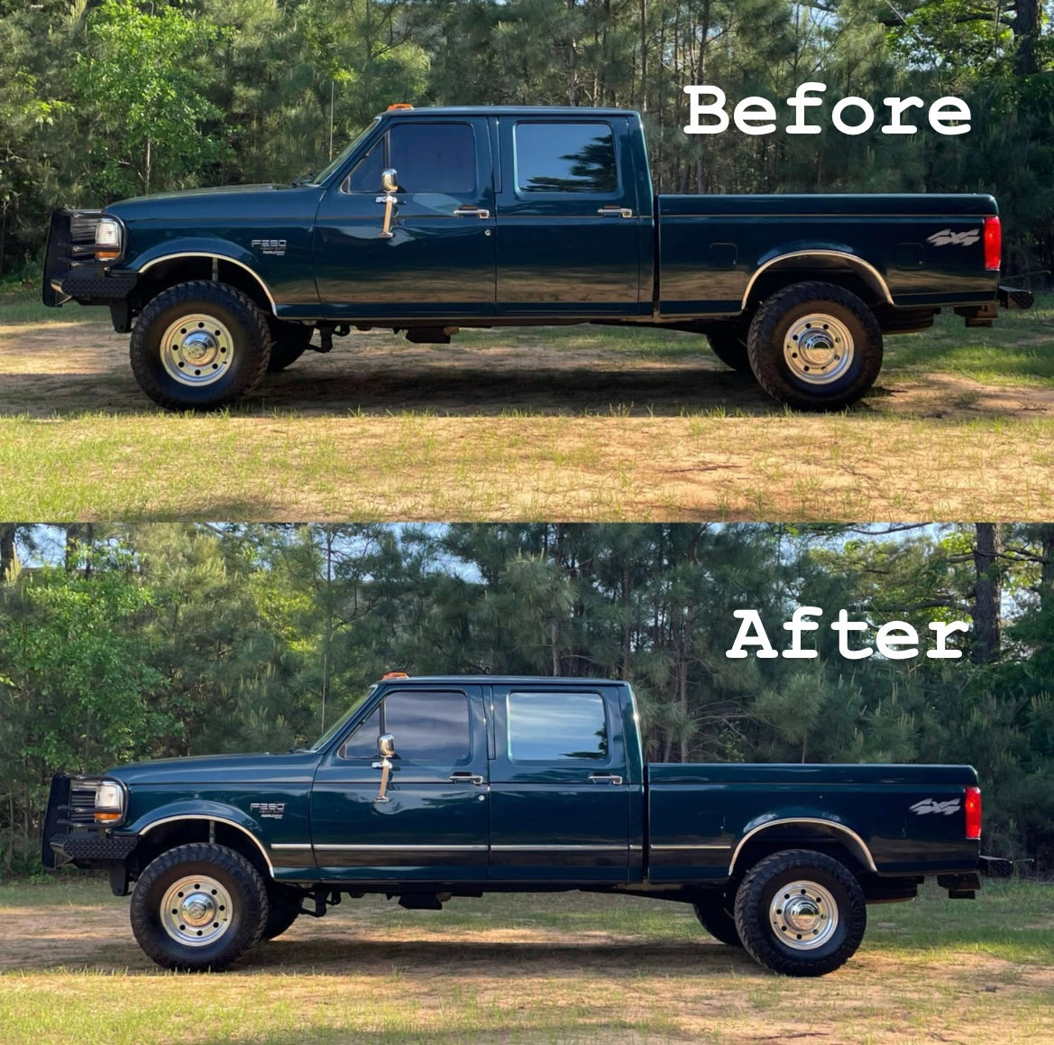 Complete Performance Chrome Body Molding Set - Black - 1992-1997 F-Series & Bronco